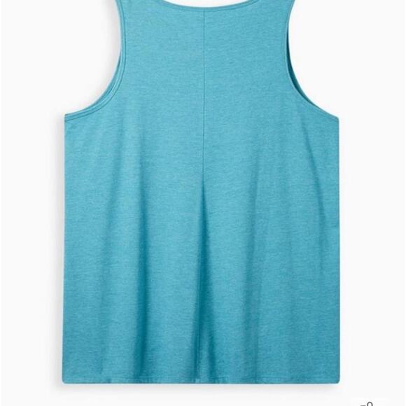 Torrid Teal Everyday No Worries Here Graphic Tank Sz 10 - Picture 5 of 11